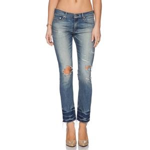 Rag & Bone The Crop Distressed Jeans